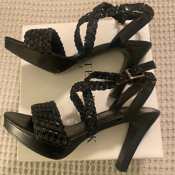 Black Platform/Heel Sandals - Picture 2 of 4
